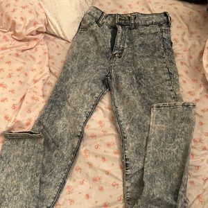 high waisted skinny jeans
